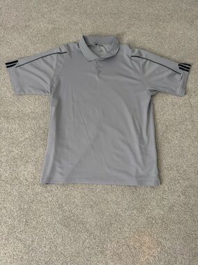 Adidas Gray & Black Polo